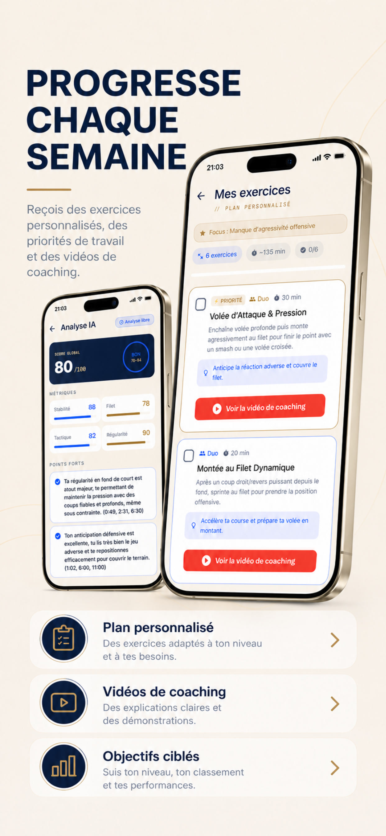 Exercices personnalisés